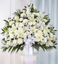 All White Basket Lewis Funeral Home